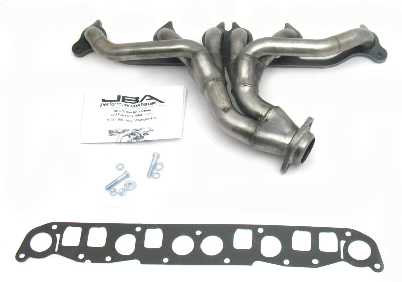 JBA 91-99 Jeep 4.0L 1-1/2in Primary Raw 409SS Cat4Ward Header